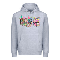 Heather Grey Nurse Premium Hoodie - FaDigitalArtStudio