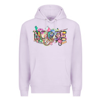 Lilac Nurse Premium Hoodie - FaDigitalArtStudio