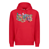 Red Nurse Premium Hoodie - FaDigitalArtStudio