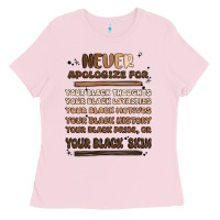 Bubblegum Pink never apologize Ladies Tee - MaliasSmallBusiness