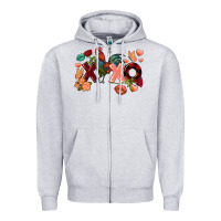Heather Grey Rooster Valentine's Day xoxo Zipper Hoodie - FaDigitalArtStudio