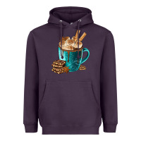 Plum Chocolate And Coffee Heavyweight Hoodie - FaDigitalArtStudio