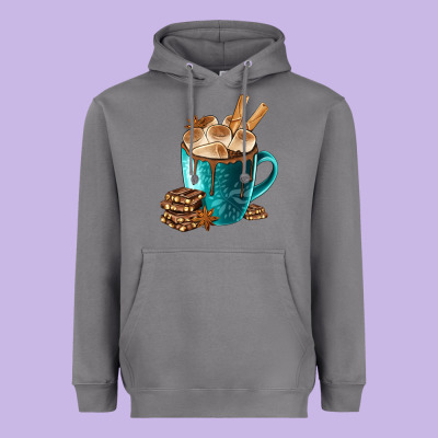 Chocolate And Coffee Heavyweight Hoodie Designed By Fadigitalartstudio