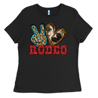 Black Peace Love Rodeo Ladies Tee - Jasminsmagicworld