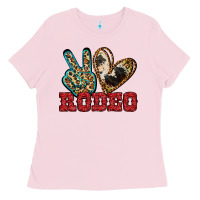 Bubblegum Pink Peace Love Rodeo Ladies Tee - Jasminsmagicworld