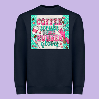 Coffee Scrubs And Rubber Gloves Heavyweight Sweatshirt Designed By Tumblerdesignbyshophia