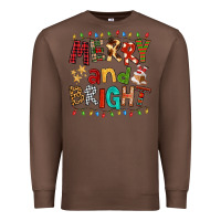 Chestnut Merry And Bright Premium Sweatshirt - FaDigitalArtStudio