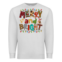 Dove Grey Merry And Bright Premium Sweatshirt - FaDigitalArtStudio