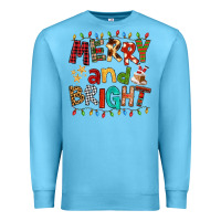Ocean Blue Merry And Bright Premium Sweatshirt - FaDigitalArtStudio