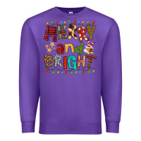 Purple Merry And Bright Premium Sweatshirt - FaDigitalArtStudio