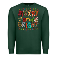 Sports Green Merry And Bright Premium Sweatshirt - FaDigitalArtStudio