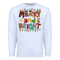 White Merry And Bright Premium Sweatshirt - FaDigitalArtStudio