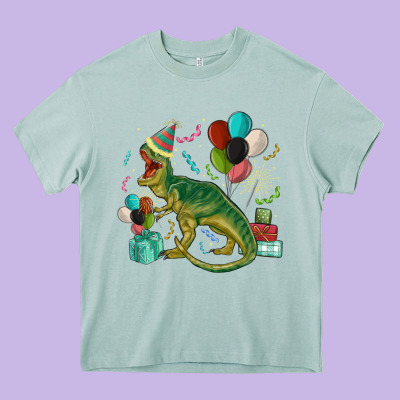 Party T Rex Heavy Core Tee Designed By Maliassmallbusiness
