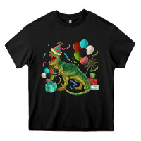 Black party t rex Heavy Core Tee - MaliasSmallBusiness