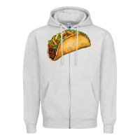 Dove Grey Taco Zipper Hoodie - FaDigitalArtStudio