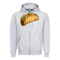 Heather Grey Taco Zipper Hoodie - FaDigitalArtStudio
