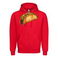 Red Taco Zipper Hoodie - FaDigitalArtStudio