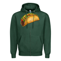 Sports Green Taco Zipper Hoodie - FaDigitalArtStudio