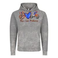 Cloud Rock Peace Love Motocross Vintage Hoodie - RanaPortraitStore