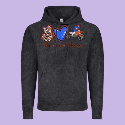 Peace Love Motocross Vintage Hoodie Designed By Ranaportraitstore