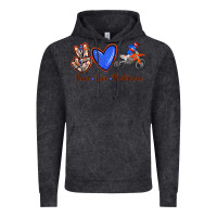 Vintage Black Peace Love Motocross Vintage Hoodie - RanaPortraitStore