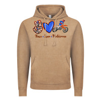 Vintage Coffee Peace Love Motocross Vintage Hoodie - RanaPortraitStore