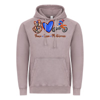 Vintage Zinc Peace Love Motocross Vintage Hoodie - RanaPortraitStore