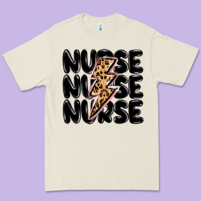 Nurse Lightning Bolt Premium Tee Designed By Maliassmallbusiness