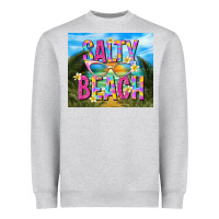 Heather Grey salty beach Heavyweight Sweatshirt - TumblerDesignByShophia