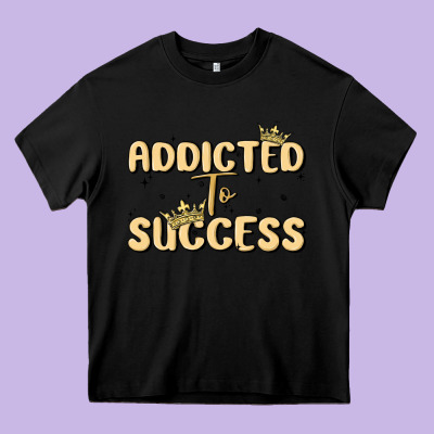 Addicted To Success Heavy Core Tee Designed By Maliassmallbusiness