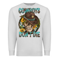 Dove Grey Cowboys Don't Die Premium Sweatshirt - FaDigitalArtStudio