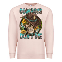 Pale Pink Cowboys Don't Die Premium Sweatshirt - FaDigitalArtStudio