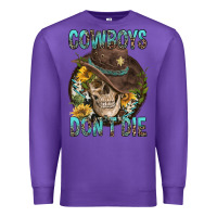 Purple Cowboys Don't Die Premium Sweatshirt - FaDigitalArtStudio