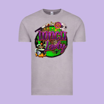 Halloween Lunch Lady Vintage Tee Designed By Barkaloodesign