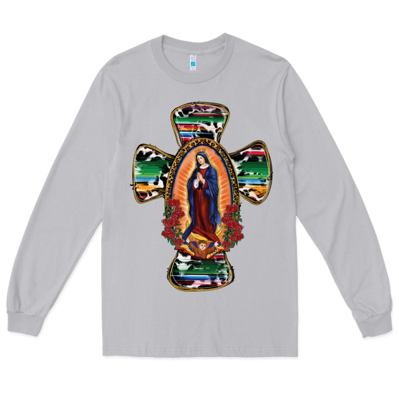 Our Lady Of Guadalupe Cross Long Sleeve Tee by RanaPortraitStore | Teevron