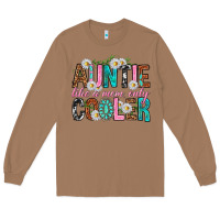 Toasted Coconut Auntie Like a Mom Only Cooler Long Sleeve Tee - texasbilliewilder