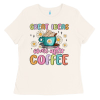 Bone great ideas come after coffee Ladies Tee - MaliasSmallBusiness