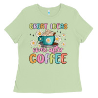 Matcha great ideas come after coffee Ladies Tee - MaliasSmallBusiness