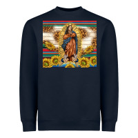 Navy our lady of guadalupe Heavyweight Sweatshirt - TumblerDesignByShophia
