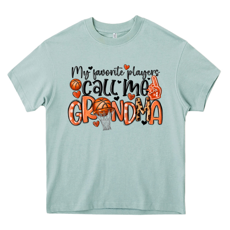 My Favorite Players Call Me Grandma Heavy Core Tee by MaliasSmallBusiness | Teevron