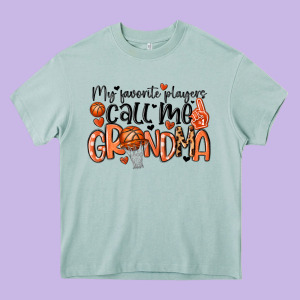 My Favorite Players Call Me Grandma Heavy Core Tee Designed By Maliassmallbusiness