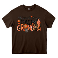 Chocolate Brown my favorite players call me grandma Heavy Core Tee - MaliasSmallBusiness