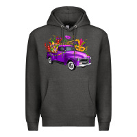 Charcoal Heather Mardi Gras Truck King's Cake Premium Hoodie - FaDigitalArtStudio