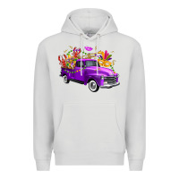 Dove Grey Mardi Gras Truck King's Cake Premium Hoodie - FaDigitalArtStudio