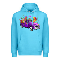 Ocean Blue Mardi Gras Truck King's Cake Premium Hoodie - FaDigitalArtStudio