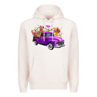 Pale Pink Mardi Gras Truck King's Cake Premium Hoodie - FaDigitalArtStudio