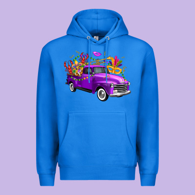 Mardi Gras Truck King's Cake Premium Hoodie Designed By Fadigitalartstudio