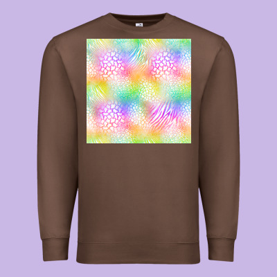 Neon Safari Seamless Pattern Premium Sweatshirt Designed By Bundleandbundleshop
