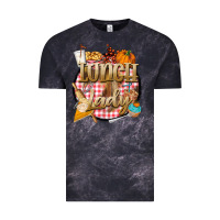 Cloud Black fall  lunch lady Vintage Tee - BarkalooDesign