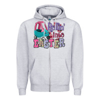 Heather Grey Easter Day Rollin into Easter toddler car Zipper Hoodie - OliviaCreatesArt